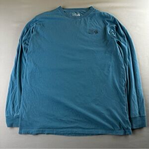 Mountain Hardwear Men's Long Sleeve Crew Tee in Teal Blue
